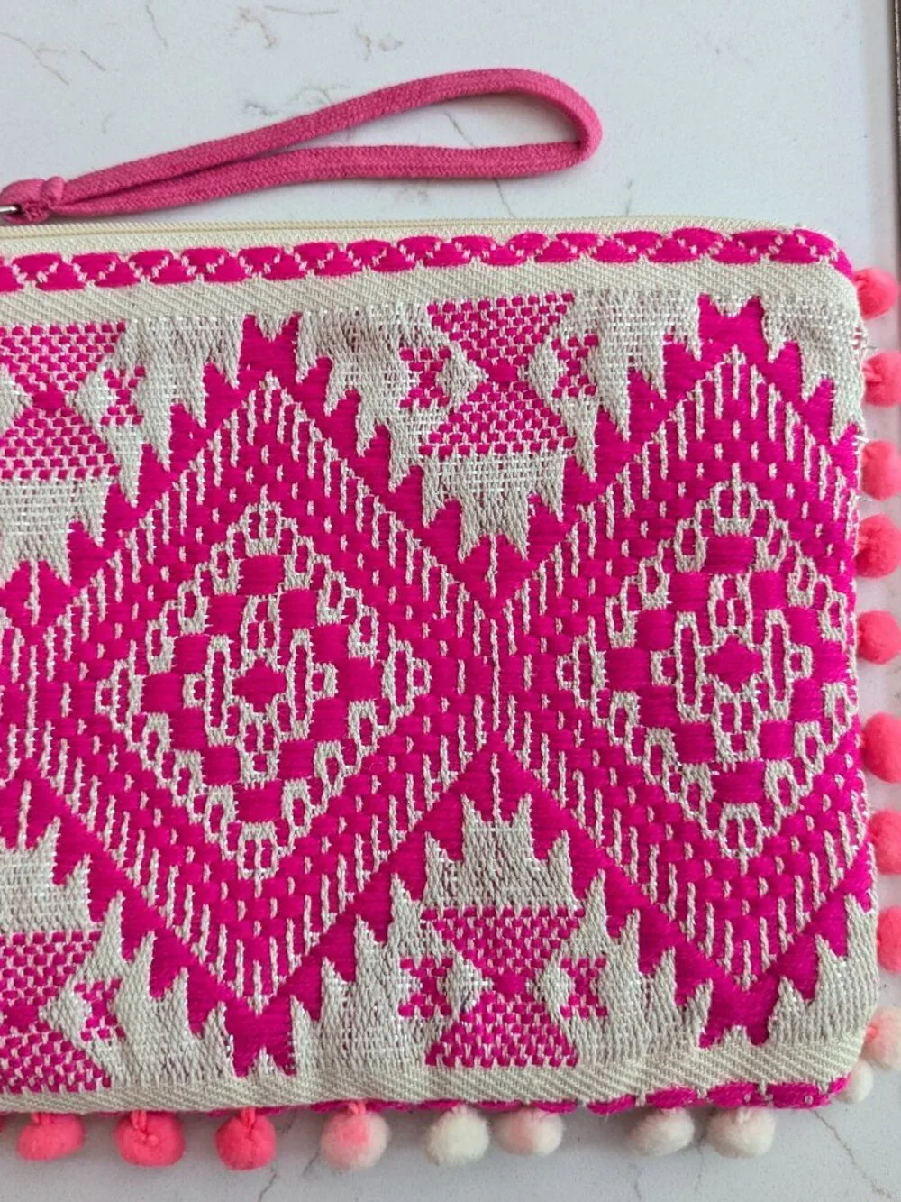 America & Beyond pink wristlet clutch purse